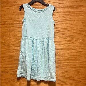 Primary Sky Blue Casual Kids Dress